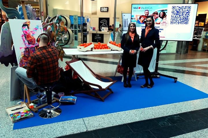 Touristic exposition of Valencia inside the malls