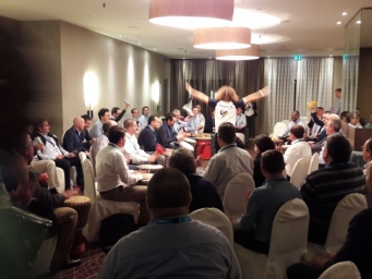 We organised a team building drum circle for Zebra Technologies' annual international meeting in Roma