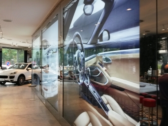 Exbition of Porsche Design Driver's Selection items dedicated to Christmas