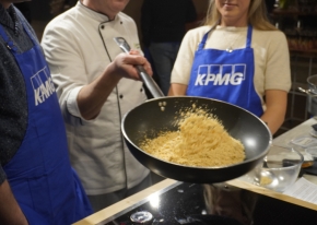 Explore the cutting-edge culinary team-building adventure we've tailored for KPMG: a captivating Italian food odyssey that weaves together exquisite aperitivi, collaborative cooking challenges, and sumptuous gourmet dining.